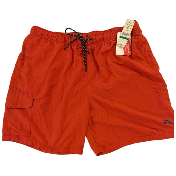 Tommy Bahama Other - Tommy Bahama Naples Happy Go Cargo 6-inch Swim Trunks Size Large Red Hot